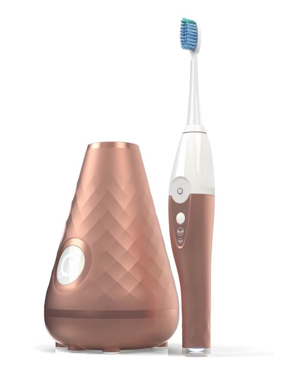 Cordless Sonic Toothbrush with Rose Gold Charging Base